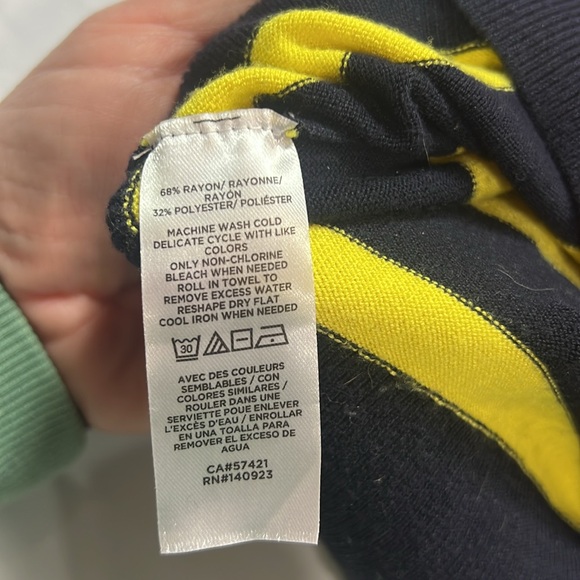 Loft rainbow stripe sweater size XS - Picture 3 of 7